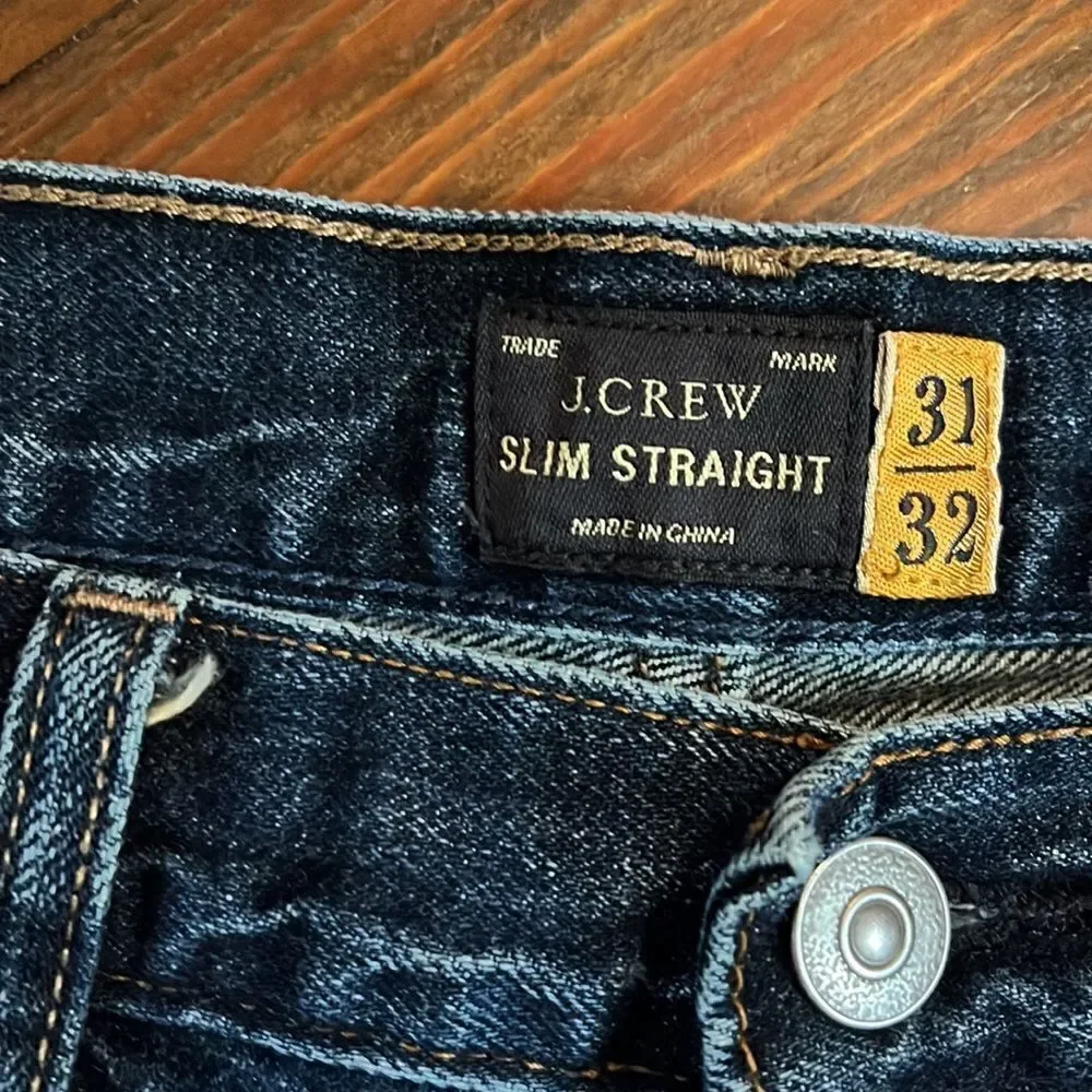 J Crew slim straight mens jeans 31 x 32